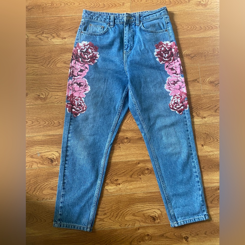 Top shop jeans mom 28 flowers